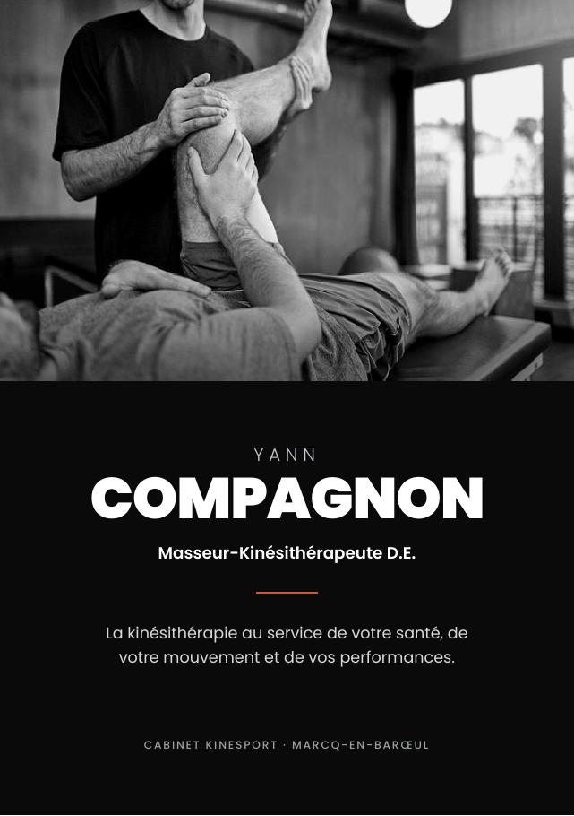 Flyer Yann Compagnon, kinésithérapeute