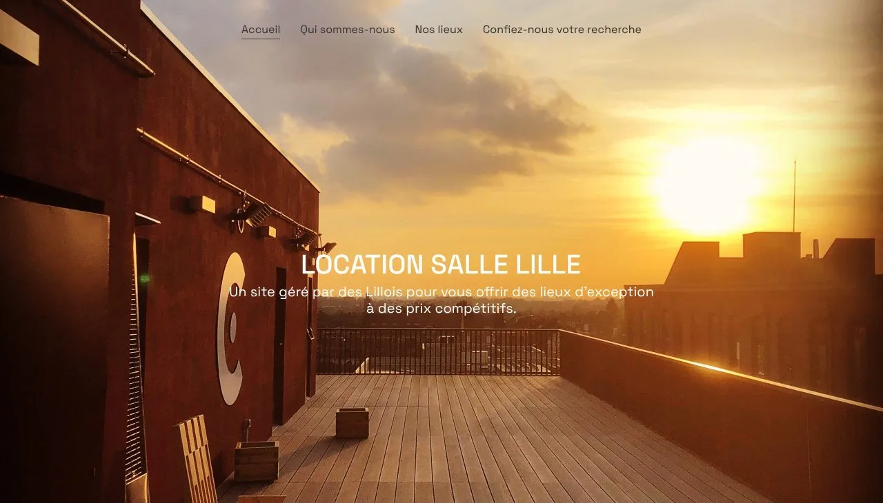Site internet Quelle Salle, location de salles à Lille